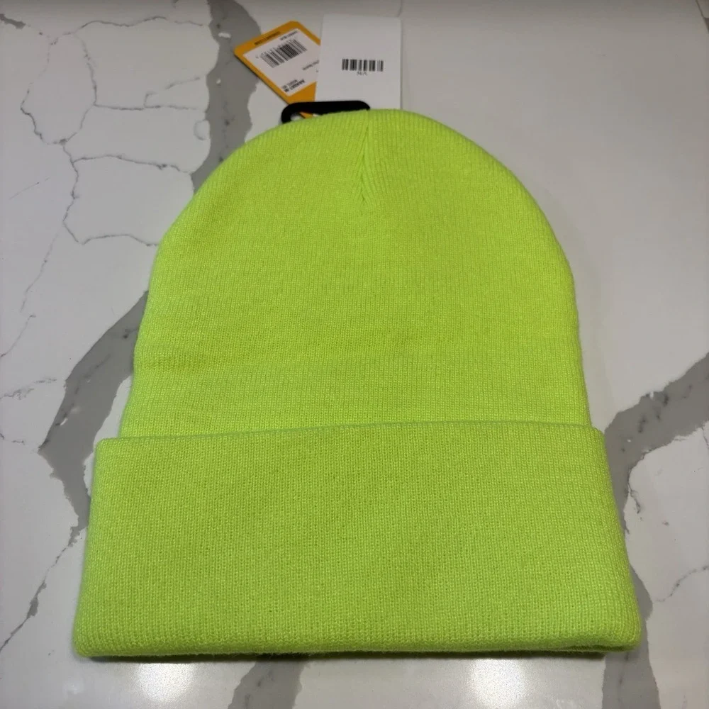 New Carhartt Knit Cuffed Beanie Bright Lime Green‎ Embroidered AK4597-M